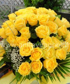 50 szálas sárga rózsacsokor
